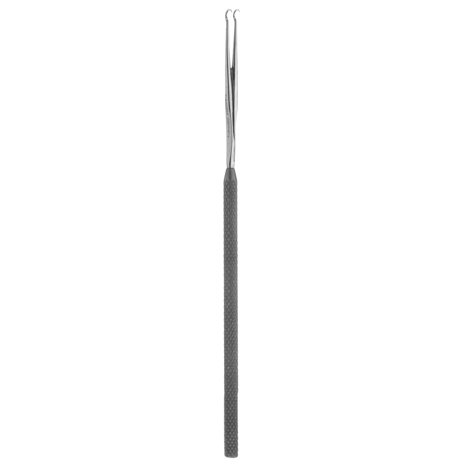 Barsky Skin Hook, Knurled Handle, 6" (15.2 Cm), Double Hook, Sharp, 9.5 Mm Wide